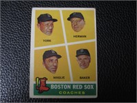 1960 TOPPS #456 RED SOX COACHING STAFF