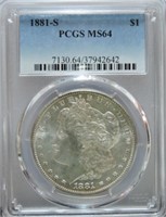 1881-S Morgan, PCGS MS64
