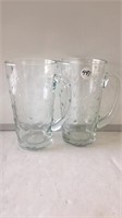 Pair of 32 oz glass pitchers