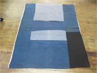 BLUE AND GRAY QUILT