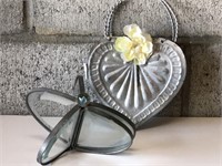 Metal Basket/Glass & Metal Outdoor Art