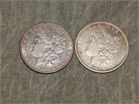 1886 & 1892 O Morgan SILVER Dollars NICE !!