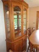 2 PIECE CHINA CABINET 80"T X 48" W -K