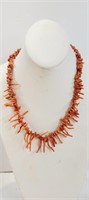 Salmon Pink Branch Coral Double Necklace