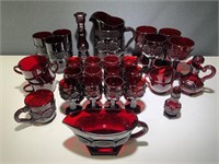 30 VTG Avon Cape Cod Ruby Red Pieces