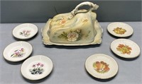 Crown Ford Porcelain Cheese Dish & Lot