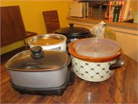 4 Crock Pots (Located in basement)