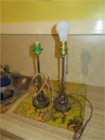 Pair of Handmade Lamps (Located in basement)