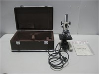 Vtg Swift Microscope W/Case See Info