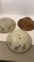 Lot of 3 Light Ceiling Covers