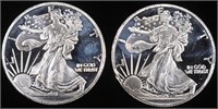 (2) 1 OZ .999 SILVER WALKING LIBERTY DESIGN ROUND