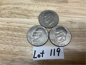 3-Bicentennial Eisenhower Dollars