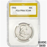 1955 Franklin Half Dollar PGA PR66 DCAM