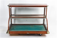 VINTAGE MAHOGONY BOW FRONT GLASS DISPLAY CABINET