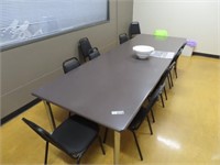 Laminated 3000mm Lunch Table & 11 Chairs