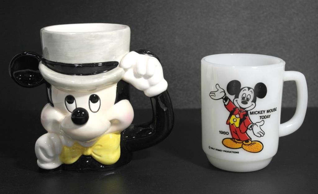 2 VINTAGE MICKEY MOUSE MUGS