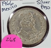 1966 MEXICO SILVER PESO