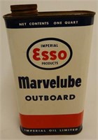 IMPERIAL ESSO MARVELUBE OUTBOARD OIL QT. CAN