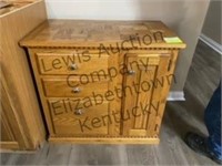 Handmade wood wash stand with 3 drawers (intact)