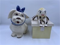 Humpty Dumpty & Puppy Cookie Jars