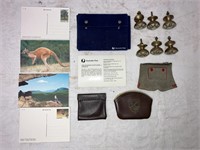 Australian Postcards/Leather Coin Purses/Knobs BCA