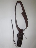 LEATHER HOLSTER WITH BELT-  NEVER  USED