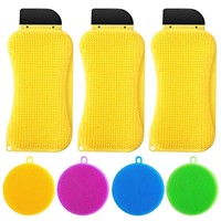 3 in 1 Silicone Sponge Scrubber Scraper