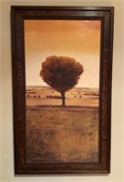 Solitary Tree Framed Art 22x37