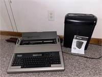 Panasonic Typewriter and Casemate Shredder