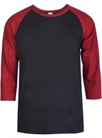 (new)Size:2XL, Men's 3/4 Sleeve Baseball Shirt -