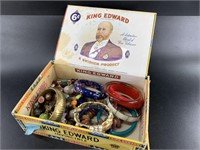 Cigar box with fashion jewelry