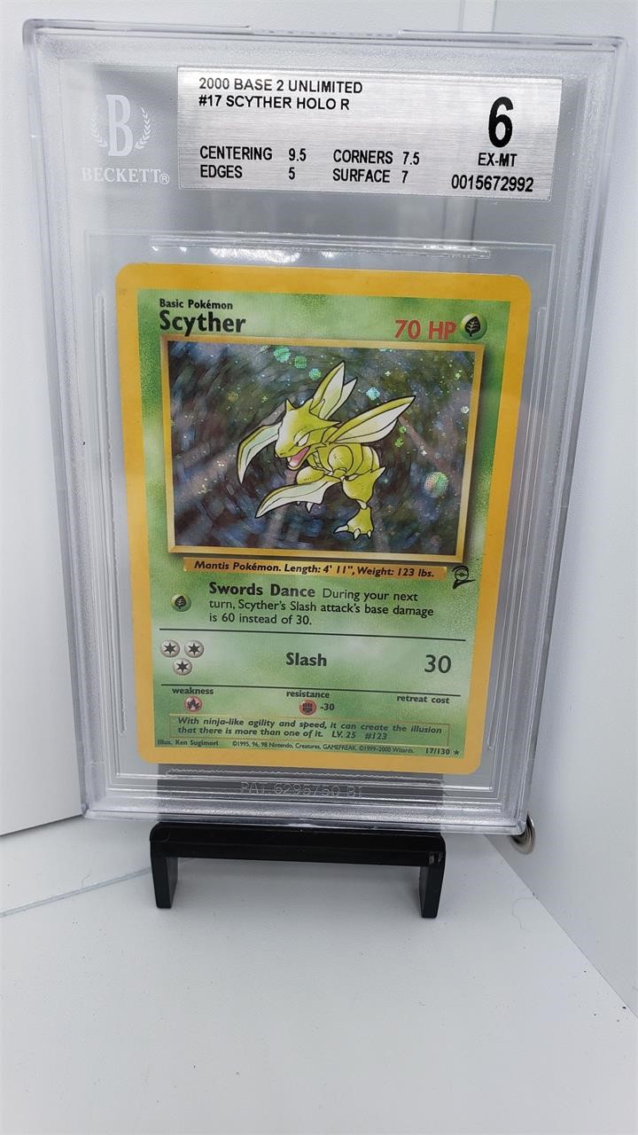 BGS 6 Scyther Holo Base set 2 Pop 3