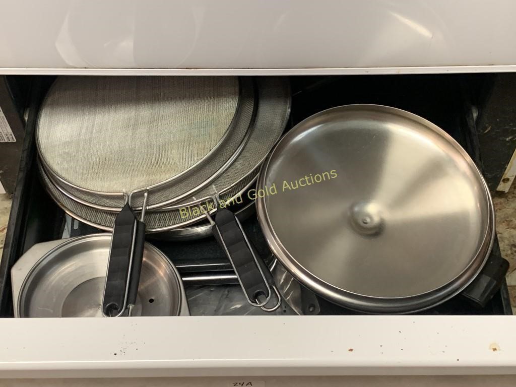 Stove Drawer Contents: Cook Pots, Pans, More