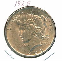 1925 Peace Silver Dollar