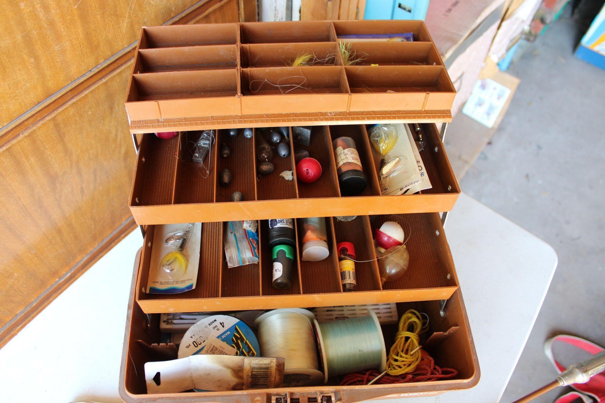 Tackle Box, Metal Rod and gloves