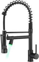 Black Kitchen Faucet with Pull Down Sprayer -