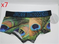 Lot of 7 Joe Boxer Men's Peacock Briefs -