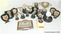A Collection of Silver Plated Football Trophies