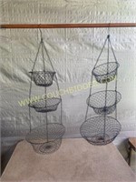 Pair of hanging produce baskets