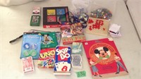 Games, puzzles, marbles, cards