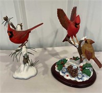 2x$ - Danbury Mint bird sculptures