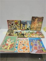 VINTAGE CARDBOARD PUZZLES SOME MISSING PIECES
