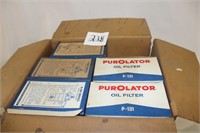 NEW/OLD STOCK PURATOR OIL FILTERS