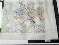 Old map, German military, Map KARLSRUHE WEST