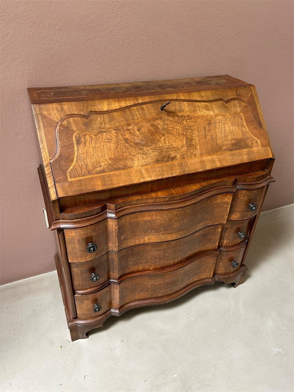 Bombay Style Secretary Desk w 3 Drawers