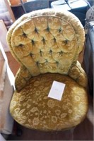 Upholstered Victorian Boudoir Chair