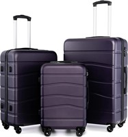 LONG VACATION Luggage 3 Piece Set Suitcase ABS Har