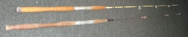 2 Short Fiberglass Snapper Rods (1 Needs tip eye)