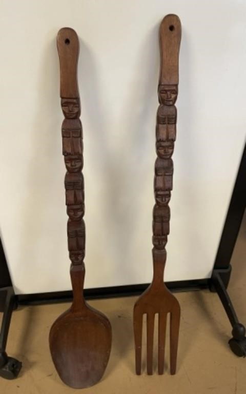 Mid Century Fork and Spoon Wall Decor