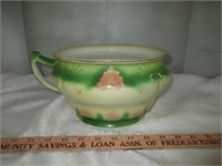 Antique Hand Painted Porcelain Chamber Pot